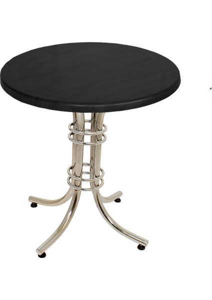 Buket Werzalit Yuvarlak Mutfak Masası Q70 - Siyah