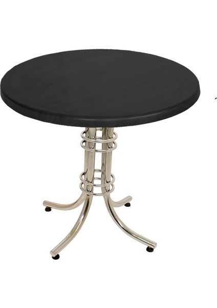 Buket Werzalit Yuvarlak Mutfak Masası Q90 - Siyah