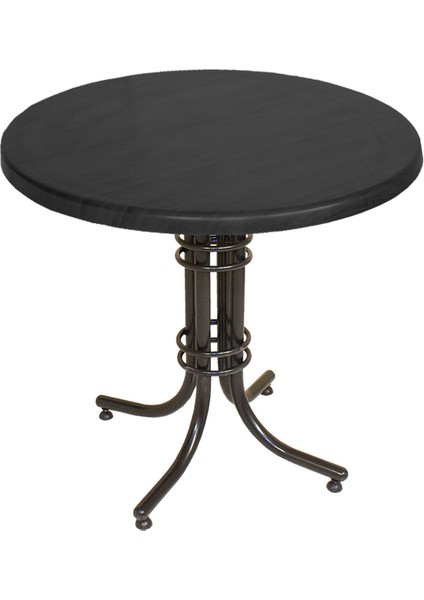 Buket Werzalit Yuvarlak Esb Mutfak Masası Q90 - Siyah