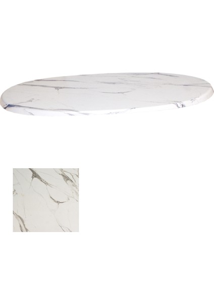 Werzalit Masa Tablası Oval 94X146 - Afyon Marble