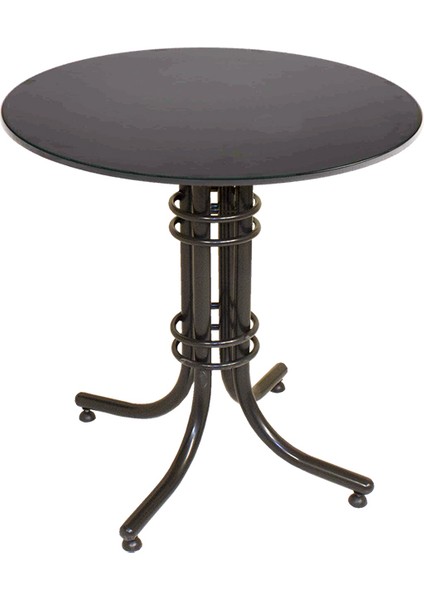 Buket Werzalit Yuvarlak Esb Mutfak Masası Q70 - Siyah