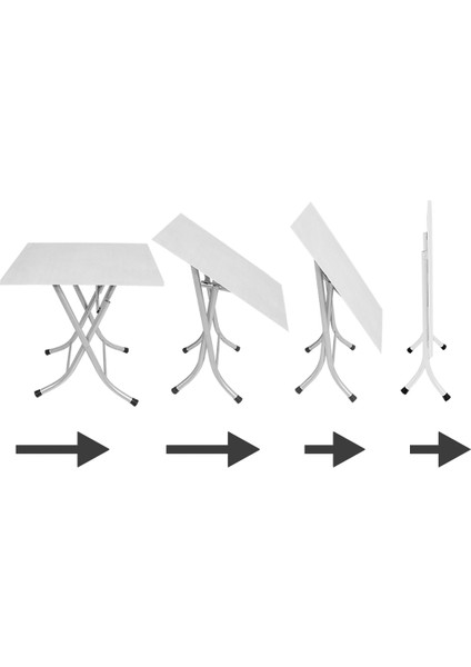 Modern Katlanır Werzalit Tabla Masa (80X120) - Antik Dark fırsatları