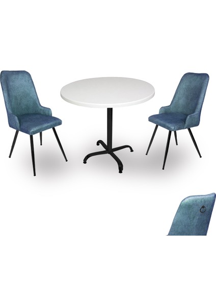 Indigo Werzalit Yuvarlak - Çırağan Fiskos Seti (70 cm Çap) - Mavi