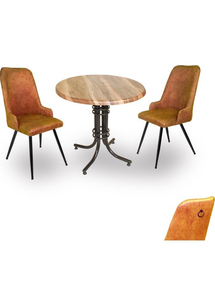 Buket Werzalit Yuvarlak Esb-Çırağan Fiskos Seti - Indiana Wood Kiremit