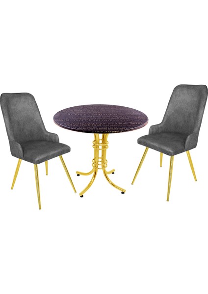 Buket Werzalit Yuvarlak-Çırağan Gold Fiskos Seti - Filozof Gold Füme