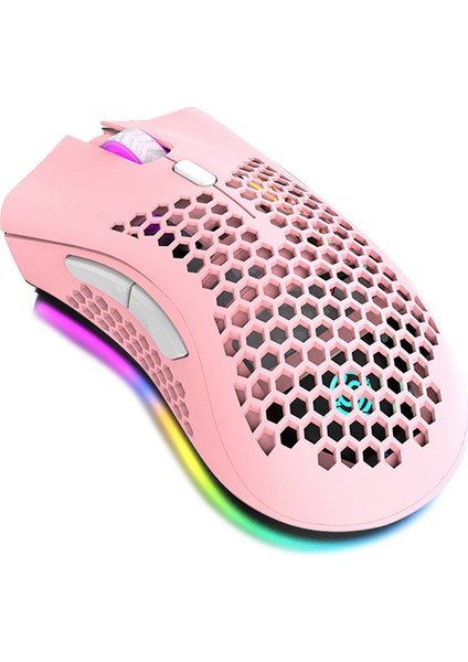 2.4g Işıklı Kablosuz Oyun Mouse - Pembe (Yurt Dışından)