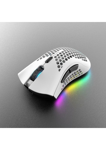 2.4g Işıklı Kablosuz Oyun Mouse - Beyaz (Yurt Dışından)