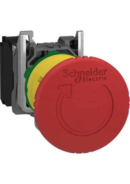 Schneider XB4BS8442 Kırmızı Ø40 Acil durdurma, kapatma Ø22 mandallama serbest bırakılan 1NK- ACİL STOP BUTONU