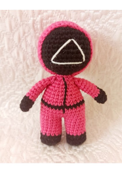 Squid Game Soldiers 3lü Organik Örgü Oyuncak modelleri