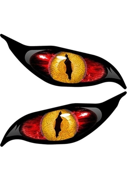 Car Şekillendirici Sarı Kırmızı Sticker Yapıştırma 13 x 5 cm
