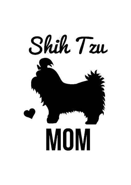 Sevimli Shih Tzu Sevgilisi Araba Sticker Yapıştırması 20 cm