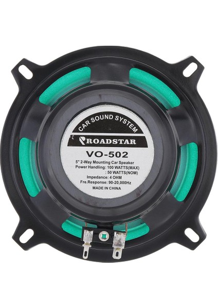 5 "2 Yollu Araba Hoparlör Tam Aralıklı Otomobil Ses Hoparlörleri 100W Dayanıklı