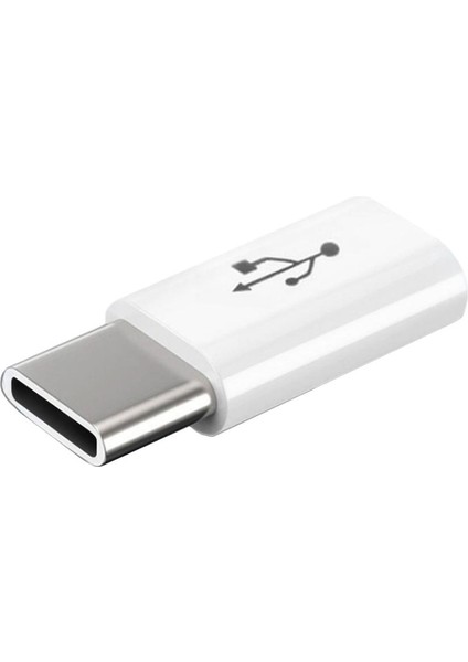 Alüminyum USB C Mikro USB Dönüştürücü Adaptörü - Beyaz (Yurt Dışından)