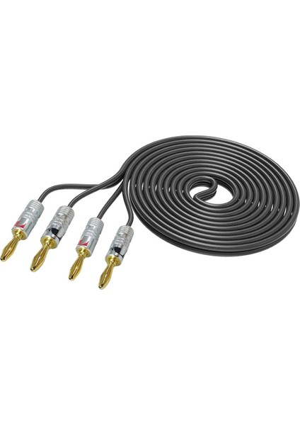 12 Ölçer Ofc Tel Ses 10FT Hıfı Hoparlör Kablosu ile 4 Adet 4mm Muz Fişler (Yurt Dışından)