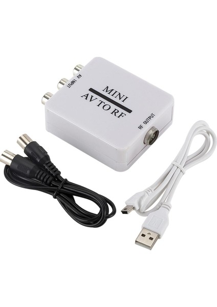Mini Rca Cvsb Av, Rf Adaptörü 67.25MHZ 61.25MHZ Video Ses Tv Sinyali Swıtc (Yurt Dışından)