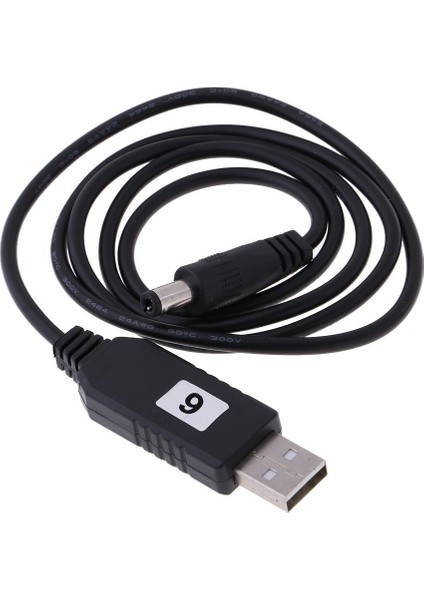 3ft USB 5 V Dc 9 V Adım Yukarı Dönüştürücü Gerilim Regülatörü Kablo 5.5 x 2.1mm (Yurt Dışından)