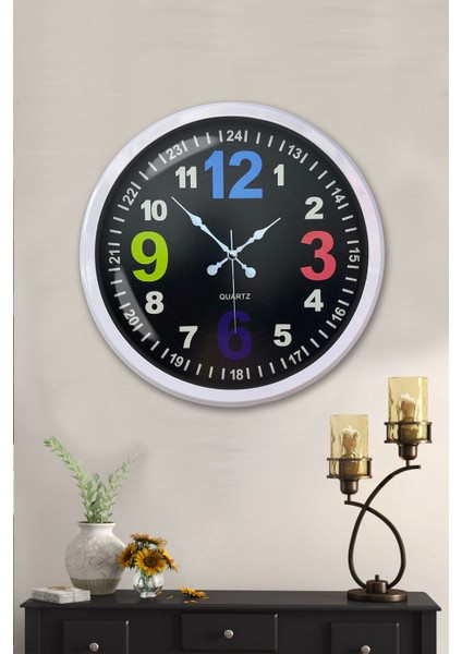 52 cm Beyaz Metal 13-24 Duvar Saati fiyatları