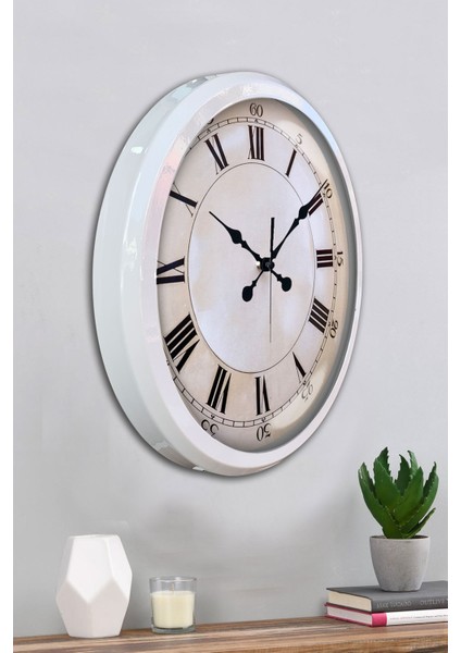 52 cm Beyaz Metal Dakika Duvar Saati fırsatları