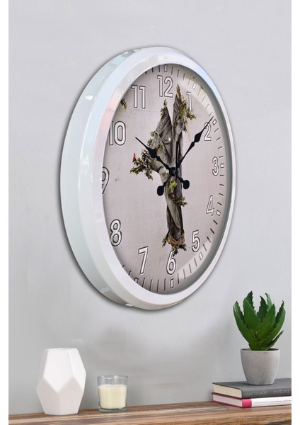 52 cm Beyaz Metal Dekoratif Duvar Saati fırsatları