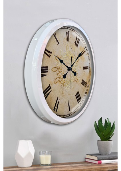 52 cm Beyaz Metal Hattat Duvar Saati fırsatları
