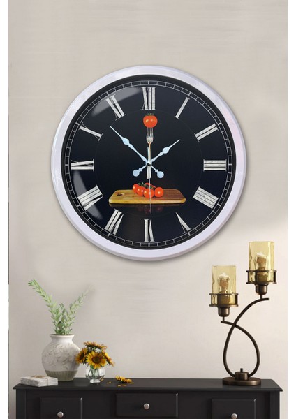 52 cm Beyaz Metal Kitchen Duvar Saati fiyatları