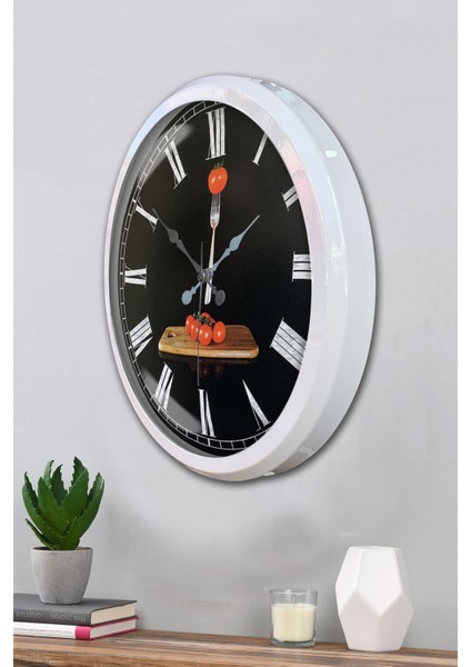 52 cm Beyaz Metal Kitchen Duvar Saati modelleri