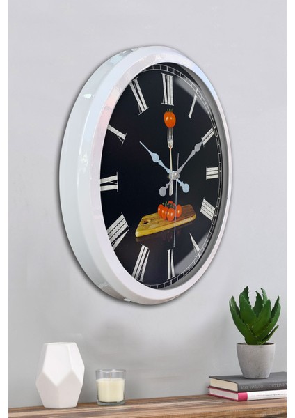 52 cm Beyaz Metal Kitchen Duvar Saati fırsatları