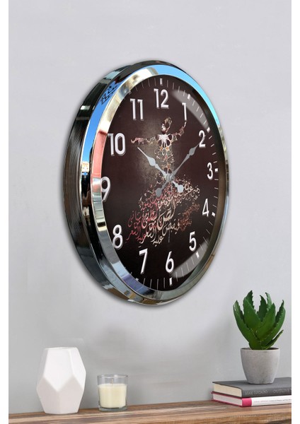52 cm Krom Metal Mevlevi Duvar Saati fırsatları