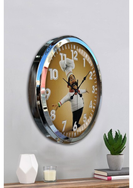 52 cm Krom Metal Mutfak Duvar Saati fırsatları