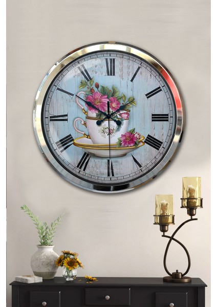 52 cm Krom Metal Mutfak Duvar Saati fiyatları