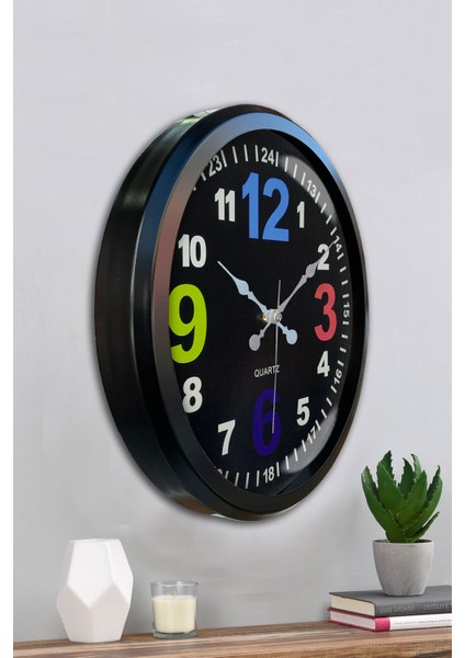 52 cm Siyah Metal 13-24 Duvar Saati fırsatları