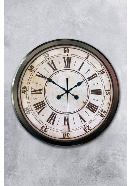 52 cm Siyah Metal Dakika Duvar Saati