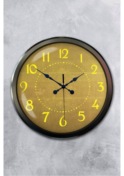 52 cm Siyah Metal Dekoratif Duvar Saati