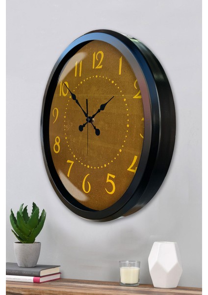 52 cm Siyah Metal Dekoratif Duvar Saati modelleri