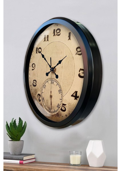 52 cm Siyah Metal Dekoratif Duvar Saati modelleri