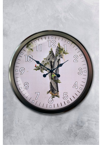 52 cm Siyah Metal Dekoratif Duvar Saati