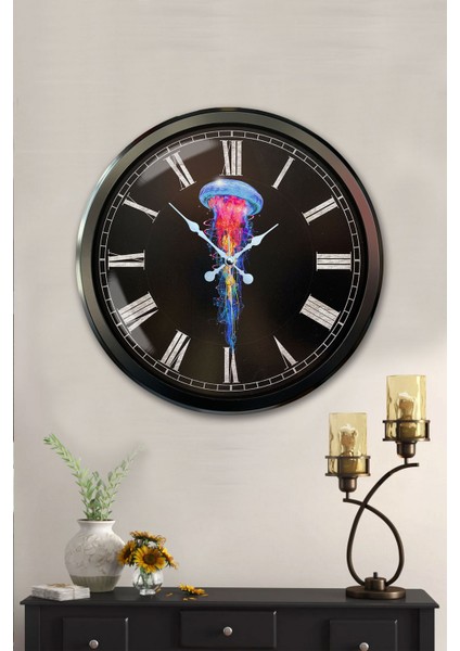 52 cm Siyah Metal Deniz Anası Duvar Saati fiyatları