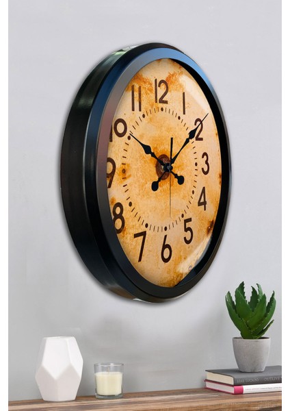 52 cm Siyah Metal Eskitme Kadran Duvar Saati fırsatları