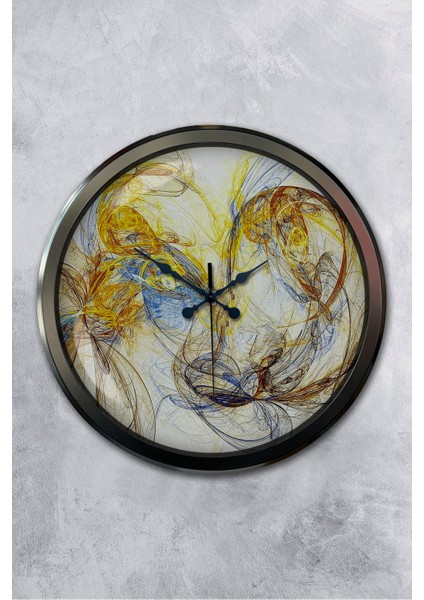 52 cm Siyah Metal Galaksi Duvar Saati