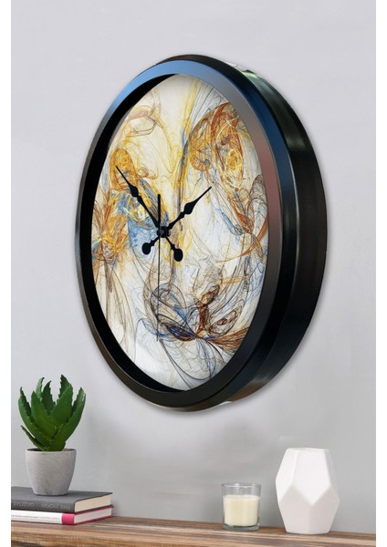 52 cm Siyah Metal Galaksi Duvar Saati modelleri