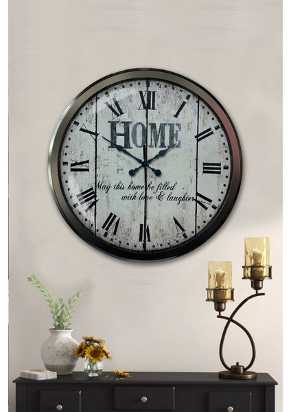 52 cm Siyah Metal Home Duvar Saati fiyatları