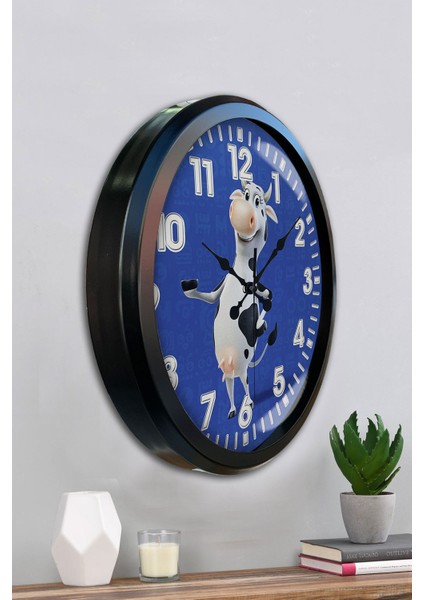 52 cm Siyah Metal Inek Duvar Saati fırsatları