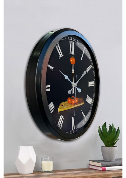 52 cm Siyah Metal Kitchen Duvar Saati fırsatları
