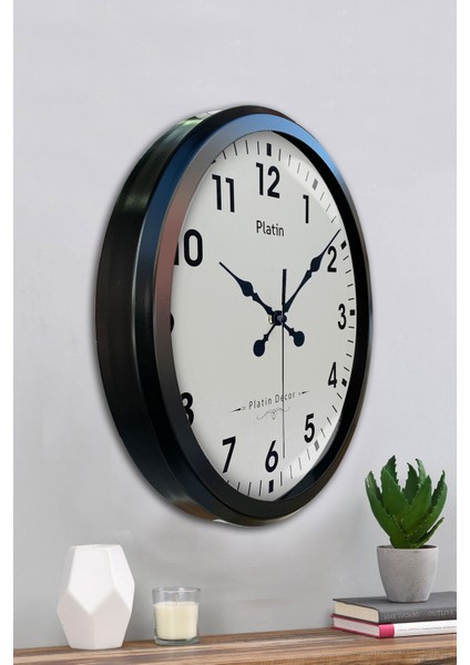 52 cm Siyah Metal Klasik Duvar Saati fırsatları