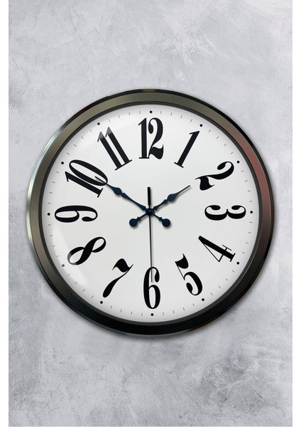 52 cm Siyah Metal Klasik Duvar Saati