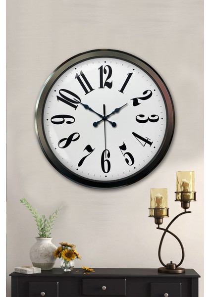 52 cm Siyah Metal Klasik Duvar Saati fiyatları