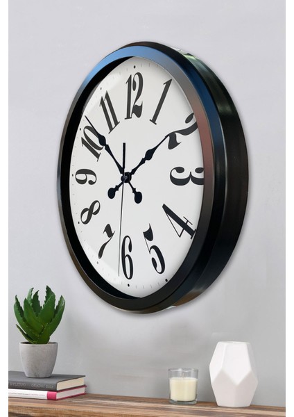 52 cm Siyah Metal Klasik Duvar Saati modelleri
