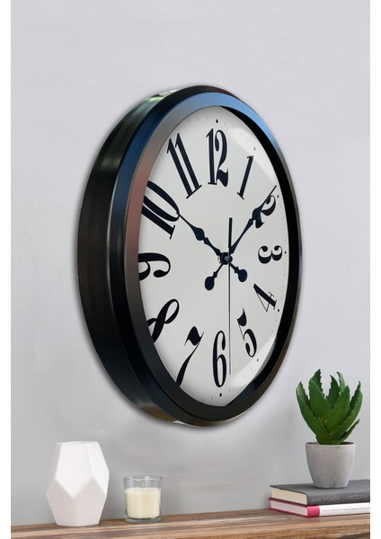 52 cm Siyah Metal Klasik Duvar Saati fırsatları