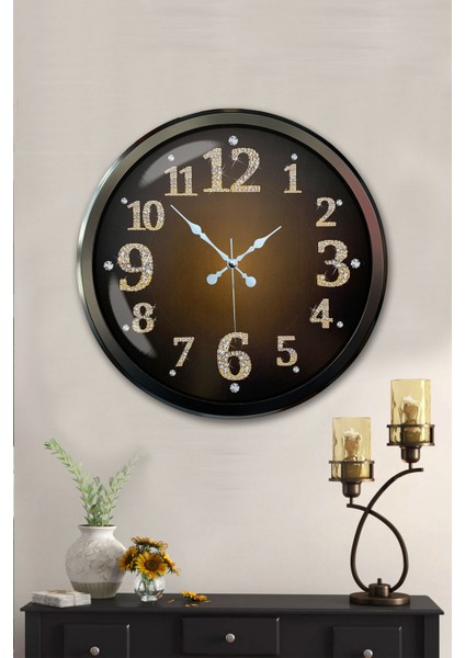 52 cm Siyah Metal Klasik Duvar Saati fiyatları