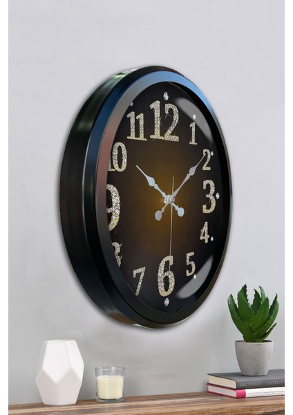 52 cm Siyah Metal Klasik Duvar Saati fırsatları